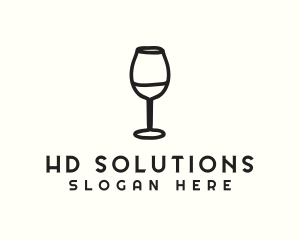 Wine Glass Drink logo design