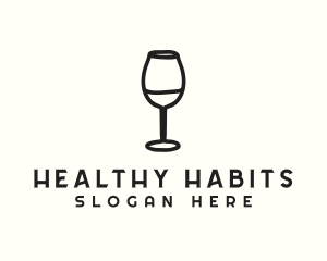 Wine Glass Drink logo design