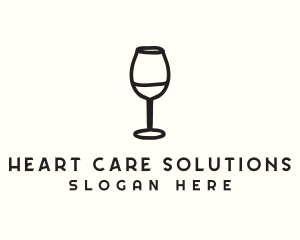 Wine Glass Drink logo design