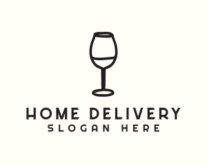 Wine Glass Drink logo design