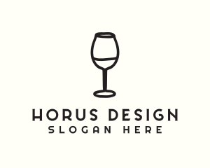 Wine Glass Drink logo design