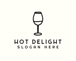 Wine Glass Drink logo design