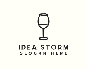 Wine Glass Drink logo design