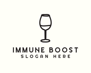 Wine Glass Drink logo design