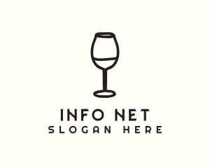 Wine Glass Drink logo design