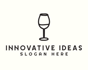 Wine Glass Drink logo design