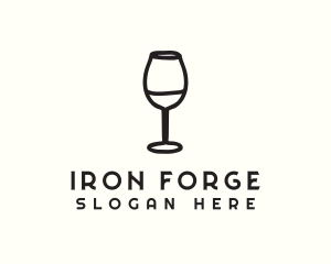 Wine Glass Drink logo design