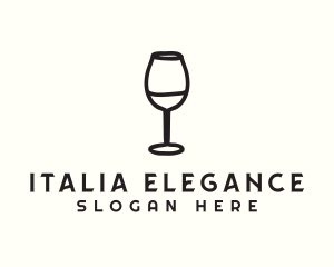 Wine Glass Drink logo design