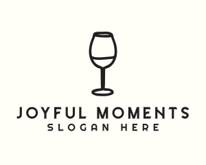 Celebration - Wine Glass Drink logo design