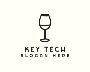 Wine Glass Drink logo design