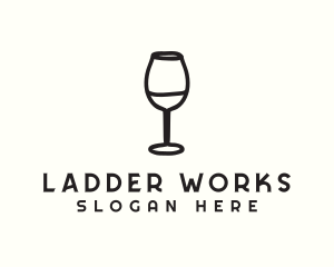 Wine Glass Drink logo design