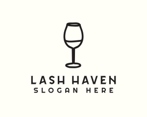 Wine Glass Drink logo design