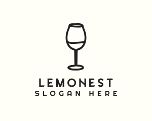 Alcohol - Wine Glass Drink logo design