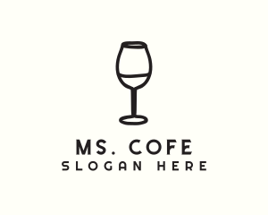 Wine Glass Drink logo design