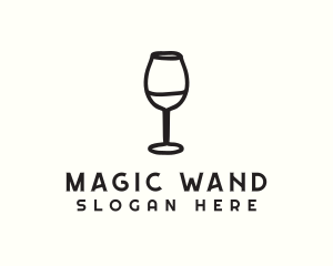 Wine Glass Drink logo design