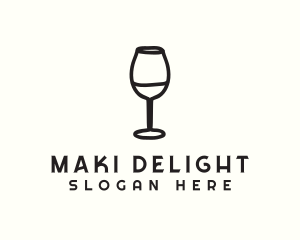 Wine Glass Drink logo design