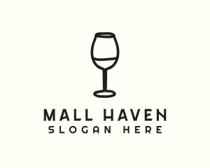 Wine Glass Drink logo design