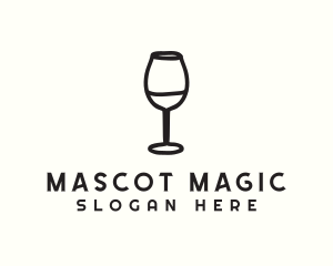 Wine Glass Drink logo design