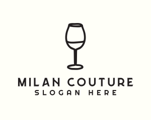 Wine Glass Drink logo design