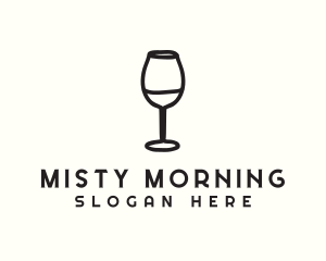 Wine Glass Drink logo design