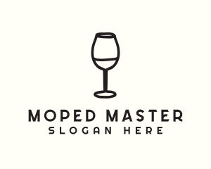 Wine Glass Drink logo design