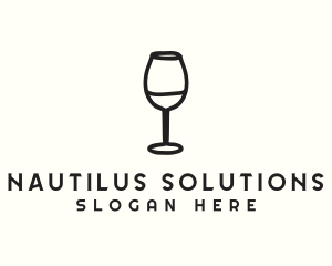 Wine Glass Drink logo design