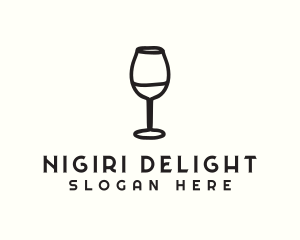 Wine Glass Drink logo design