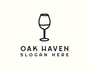 Wine Glass Drink logo design