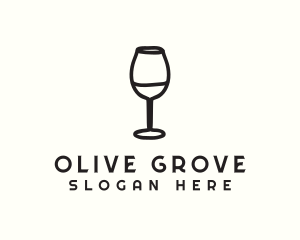 Wine Glass Drink logo design