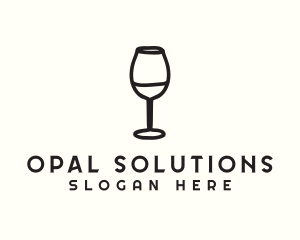 Wine Glass Drink logo design