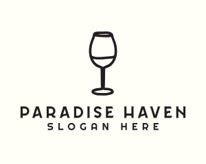 Wine Glass Drink logo design