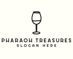 Wine Glass Drink logo design