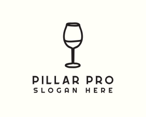 Wine Glass Drink logo design