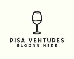 Wine Glass Drink logo design