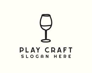 Wine Glass Drink logo design