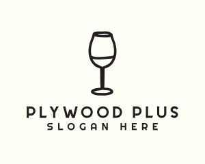 Wine Glass Drink logo design