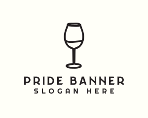 Wine Glass Drink logo design