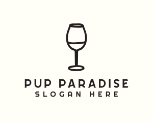 Wine Glass Drink logo design