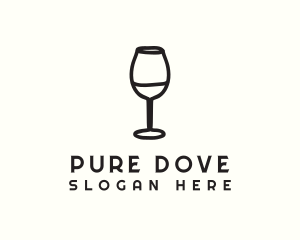 Wine Glass Drink logo design