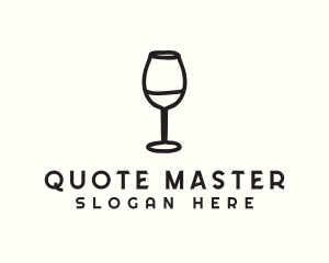 Wine Glass Drink logo design