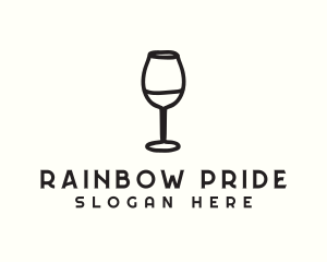 Wine Glass Drink logo design