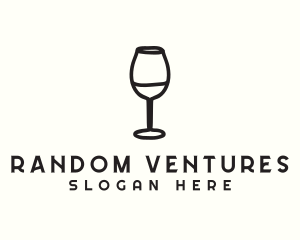 Wine Glass Drink logo design