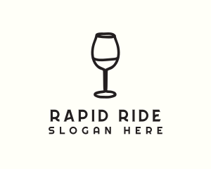 Wine Glass Drink logo design