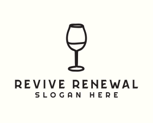 Wine Glass Drink logo design