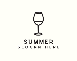 Wine Glass Drink logo design