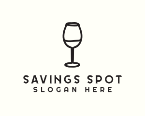 Wine Glass Drink logo design