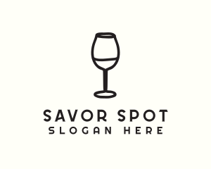 Wine Glass Drink logo design