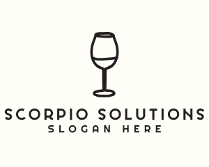 Wine Glass Drink logo design