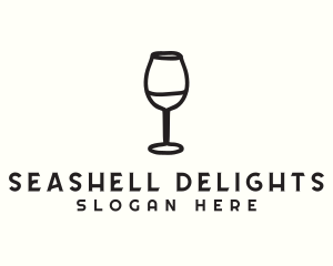 Wine Glass Drink logo design