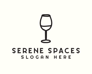 Wine Glass Drink logo design